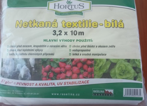 Netkaná textilie 3,2x10 m bílá (818/3)