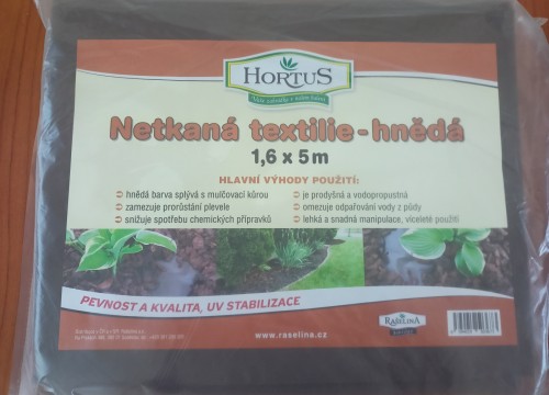 Netkaná textilie 1,6x10m hnědá (819/1)
