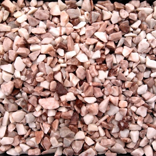 Vápenec růžový.oblázky 4-8mm 25kg( B10)